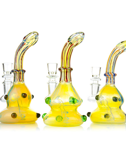 7" Fume Glass Inside Twisting Art 14mm Male Included - LA Wholesale Kings