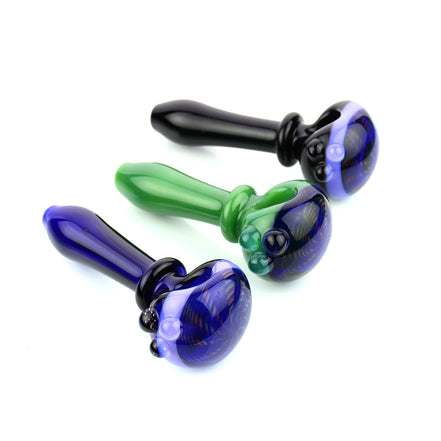 4.5" Hand Pipe American Tube Glass Fancy Head Design