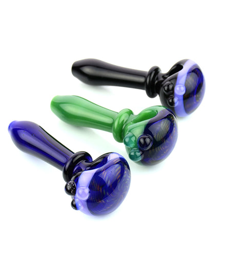4.5" Hand Pipe American Tube Glass Fancy Head Design