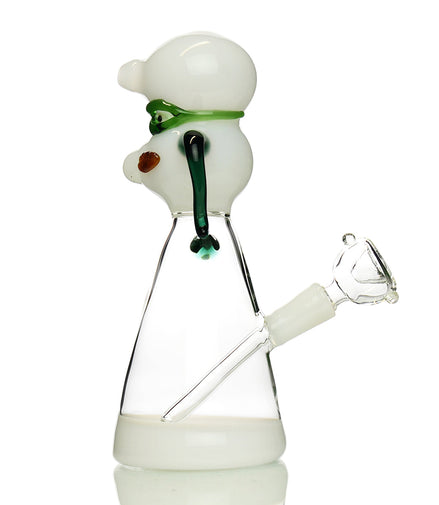 8" Ninja Turtle Water Pipe with 14mm Male Bowl Color Tube Glass