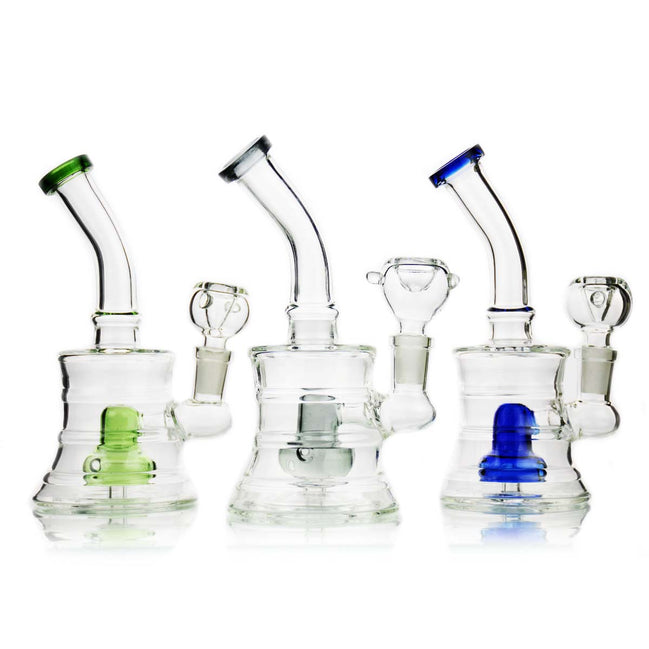 6" Drum Lines Body Bong with Shower 14mm Male Bowl - LA Wholesale Kings