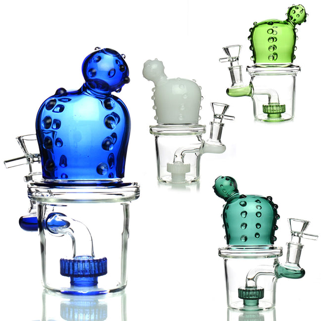6" Cactus Water Bong with Round Shower and 14mm Male Bowl
