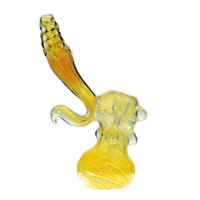 7" Hook-up Silver Fume Bubbler - LA Wholesale Kings