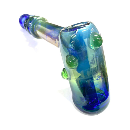 8" Hammer Blue Glass Gold Fume - LA Wholesale Kings