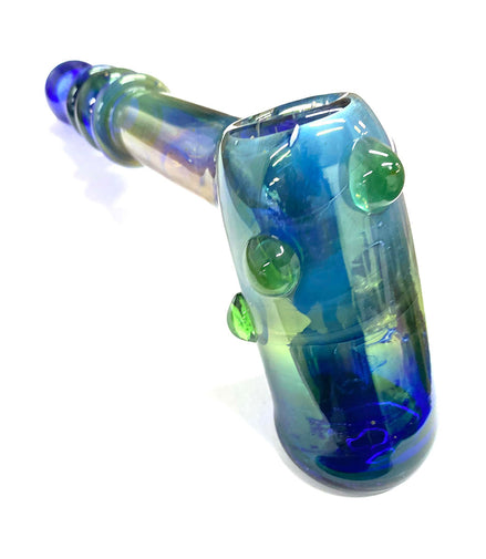 8" Hammer Blue Glass Gold Fume - LA Wholesale Kings