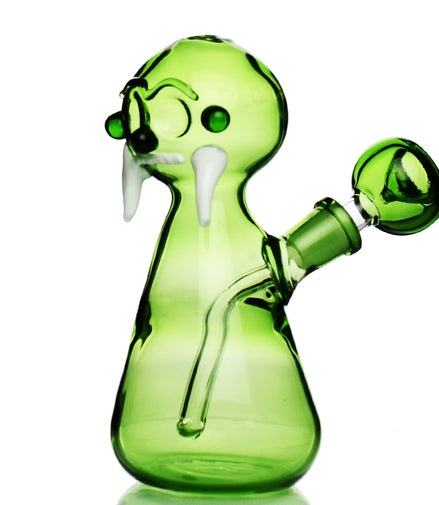 5.5" Dracula Color Tube Glass Water Pipe with 14mm Male Bowl