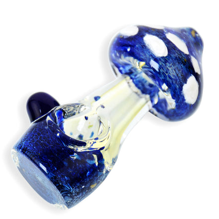 4.5" Mushroom Hand Pipe Spoon Glass Frit Design - LA Wholesale Kings
