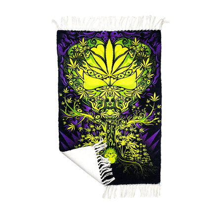 Handloom Printed Weed Tree Art Design Doormat Size 2ft x 3ft