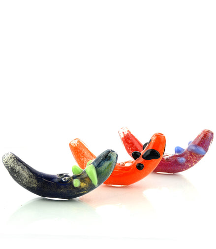 5" Color Frit Moon Hand Pipe