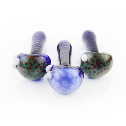 4.5" American Hand Pipe Honeycomb Art Head with Spiral Design - LA Wholesale Kings