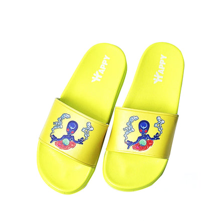 Alien Print Slide Sandals - Pack of 4 Sizes - 7, 9, 11, 12