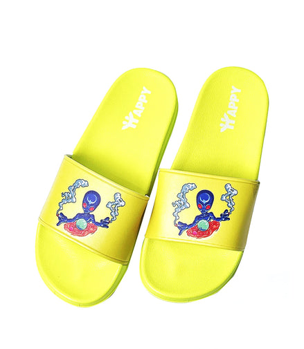 Alien Print Slide Sandals - Pack of 4 Sizes - 7, 9, 11, 12