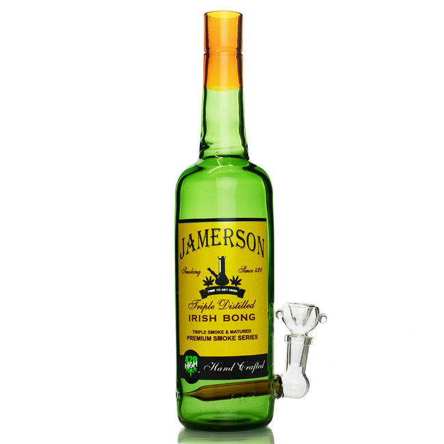 12" Jamerson Liquor Bottle 420 High with 14mm Male Bowl