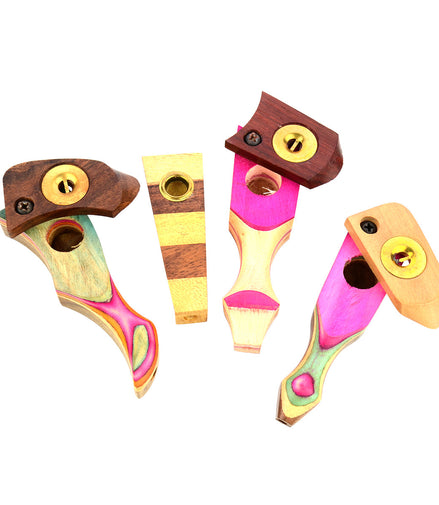 3.5" Wooden Hand Pipe - LA Wholesale Kings