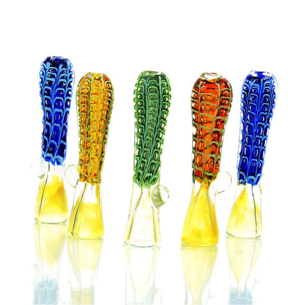 3.5" Chillum Quilted Art Double Glass One Hitter - LA Wholesale Kings