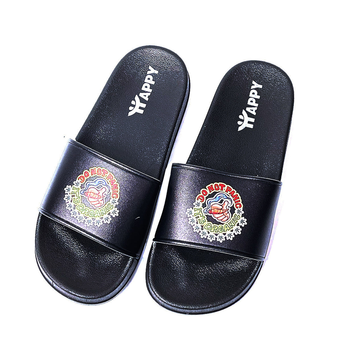 Do Not Panic Print Slide Sandals - Pack of 4 Sizes - 7, 9, 11, 12