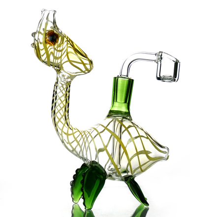 6" Turtle Rig Water Pipe with 14mm Male Quartz Banger - LA Wholesale Kings