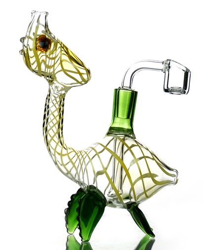 6" Turtle Rig Water Pipe with 14mm Male Quartz Banger - LA Wholesale Kings