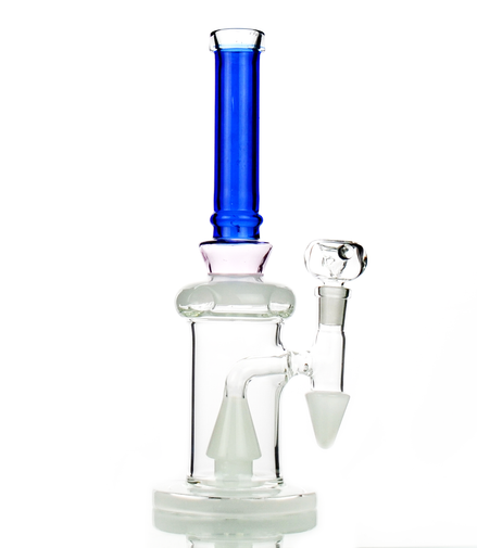 10" Water Pipe Pyramid Perc with 14mm Male Bowl - LA Wholesale Kings