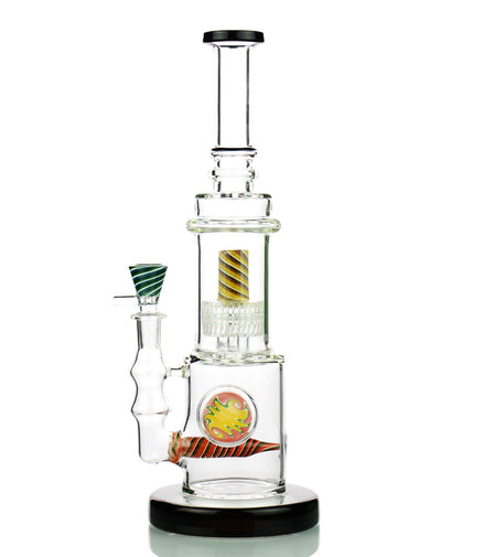 12" Reversal Art with -Line Perc and Matrix Shower, Reversal 14mm Male Bowl