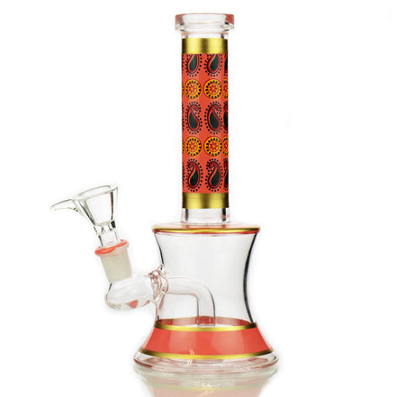 8" Fancy Sticker Water Pipe with 14mm Male Bowl - LA Wholesale Kings