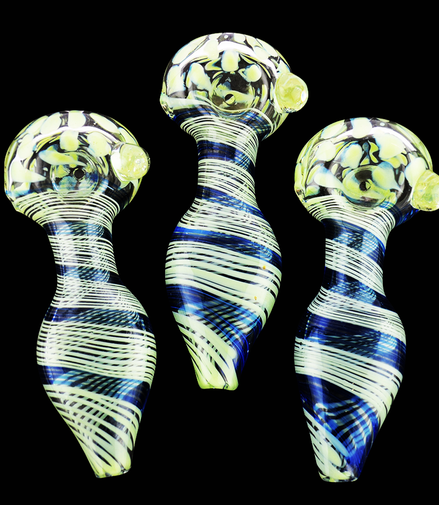 5" Slime Swirling Art Pressed Body Hand Pipe Spoon