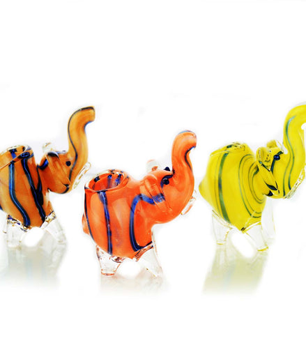 Mini Elephant hand pipe in Frit color design - LA Wholesale Kings