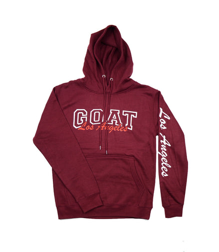6 Pieces Pack of Burgundy Hoodie "GOAT" 1S-2M-2L-1XL