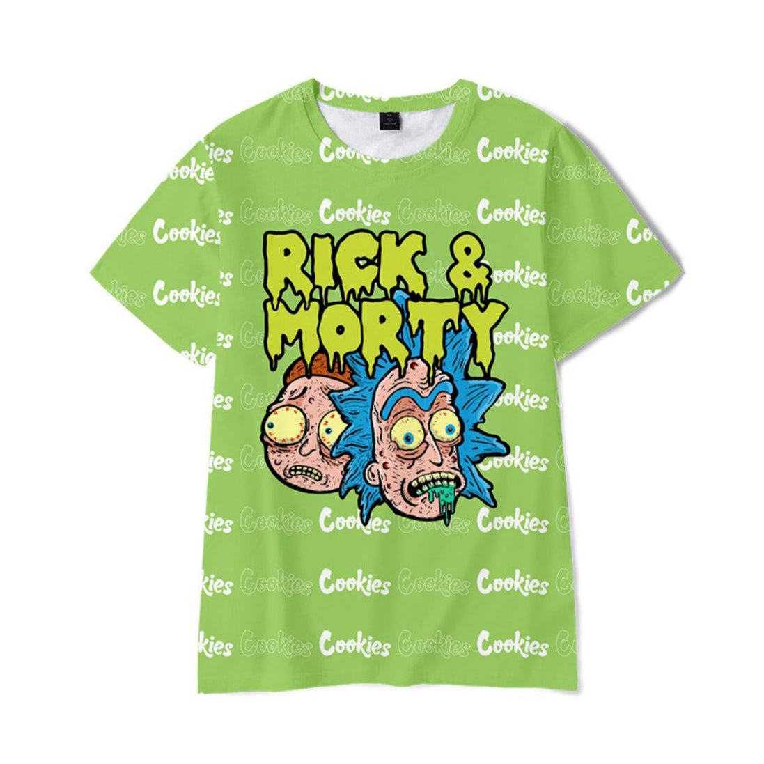 Green Ricky Polyester Short Sleeve T-Shirt Pack of 6 Units  1-S, 1-M, 1-L, 1-XL, 1-XXL, 1-XXXL