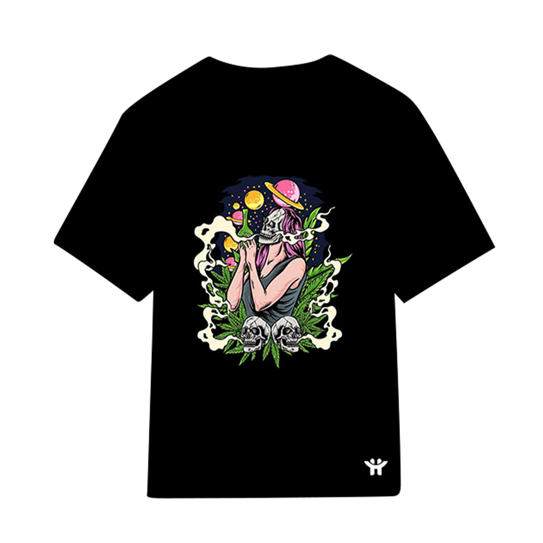 Witch Smoking Leaf Polyester Short Sleeve T-Shirt Pack of 6 Units  1-S, 1-M, 1-L, 1-XL, 1-XXL, 1-XXXL