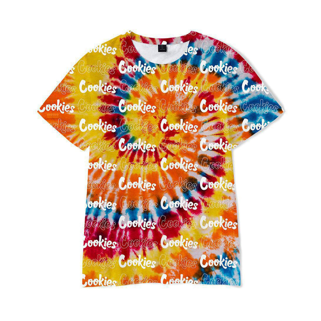 Orange Blue Yellow Polyester Short Sleeve T-Shirt Pack of 6 Units  1-S, 1-M, 1-L, 1-XL, 1-XXL, 1-XXXL