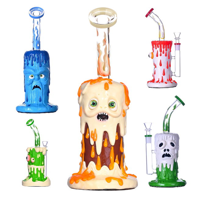 10" Assorted 3D Monster Bong with 14mm Male Bowl