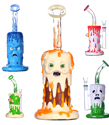 10" Assorted 3D Monster Bong with 14mm Male Bowl