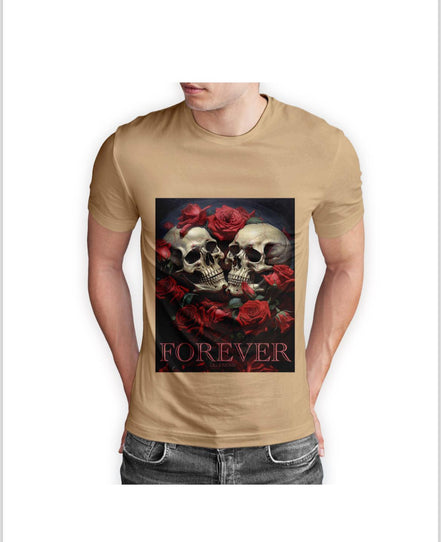 FOREVER Half Sleeve T-shirt Printed - 93% Cotton 7% Elastic