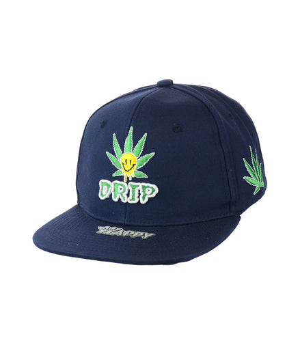 Drip Leaf Embroidered Snapback Hat 100% Cotton