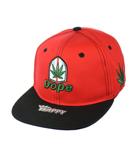 DOPE LEAF Embroidered Snapback Hat 100% Cotton
