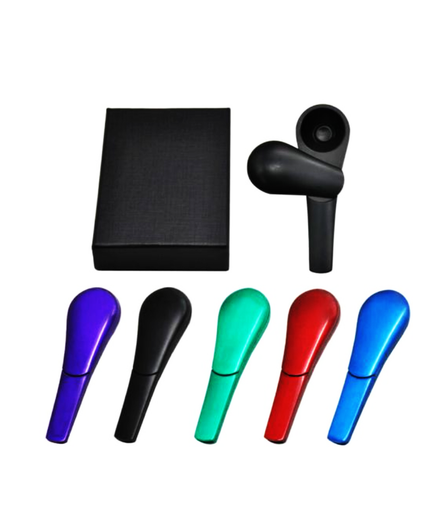 4" Metal Hand Pipe Spoon with Magnetic Lid