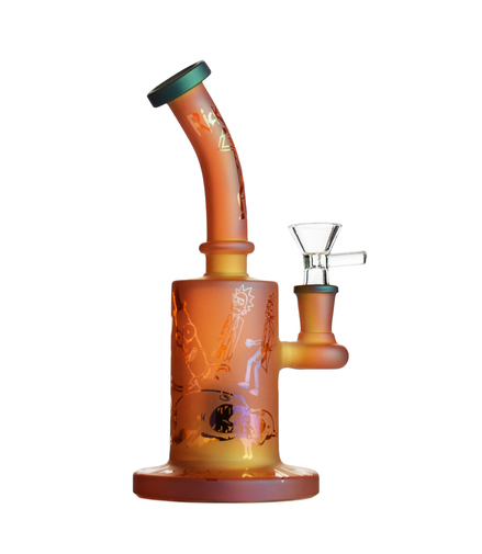 8" Electro Plated Frosted Glass Water Pipe Bong with 14mm Bowl