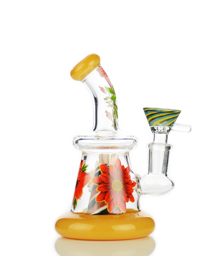 5.5" Flower Water Pipe Bong with 14mm Male Bowl