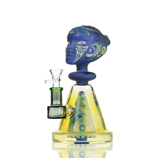 8" Egyptians Fume Glass Water Pipe with 14mm Male Bowl