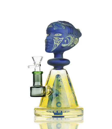 8" Egyptians Fume Glass Water Pipe with 14mm Male Bowl