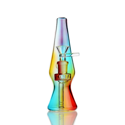 7" Electro Colored Rocket Water Pipe with 14mm Male Bowl