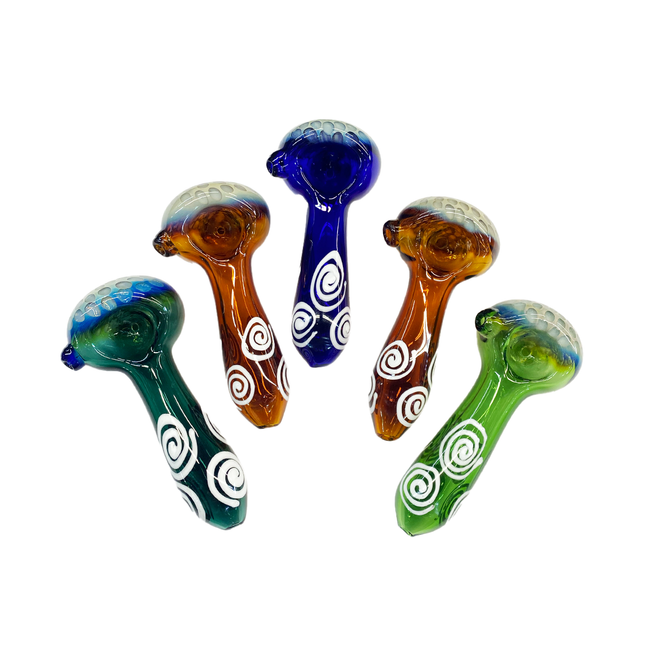 4.5" Honeycomb Design Head Color Tube Glass