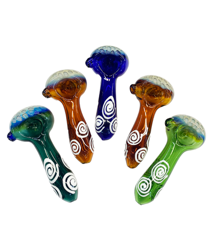 4.5" Honeycomb Design Head Color Tube Glass