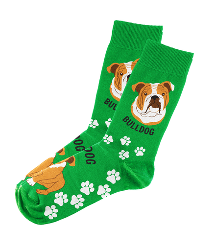 Bulldog Socks Unisex Unique Fun Design   Fits All, 70% Cotton, 25% Spandex, 5% Elastic