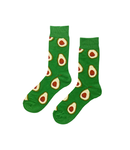 AVOCADO Socks Fits All, 70% Cotton, 25% Spandex, 5% Elastic