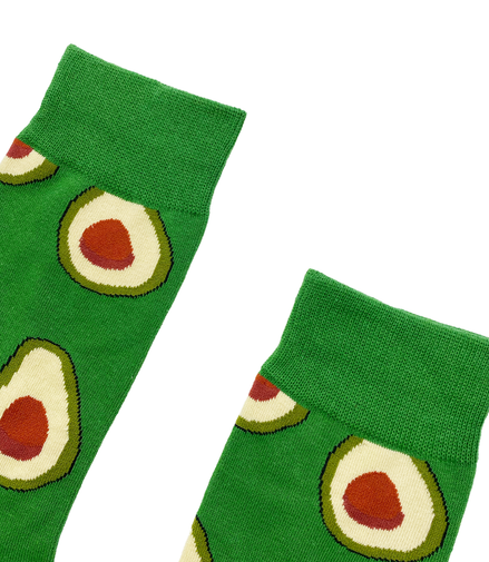AVOCADO Socks Fits All, 70% Cotton, 25% Spandex, 5% Elastic