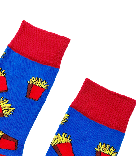 FRENCH FRIES Socks Fits All, 70% Cotton, 25% Spandex, 5% Elastic