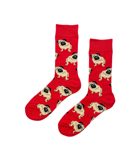 RED FRENCHIE Socks Fits All, 70% Cotton, 25% Spandex, 5% Elastic
