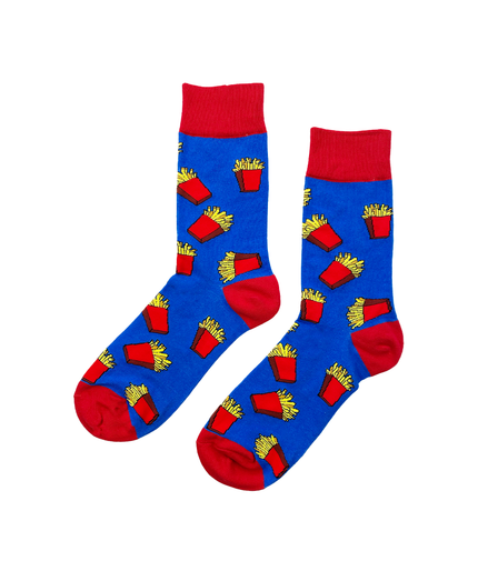 FRENCH FRIES Socks Fits All, 70% Cotton, 25% Spandex, 5% Elastic